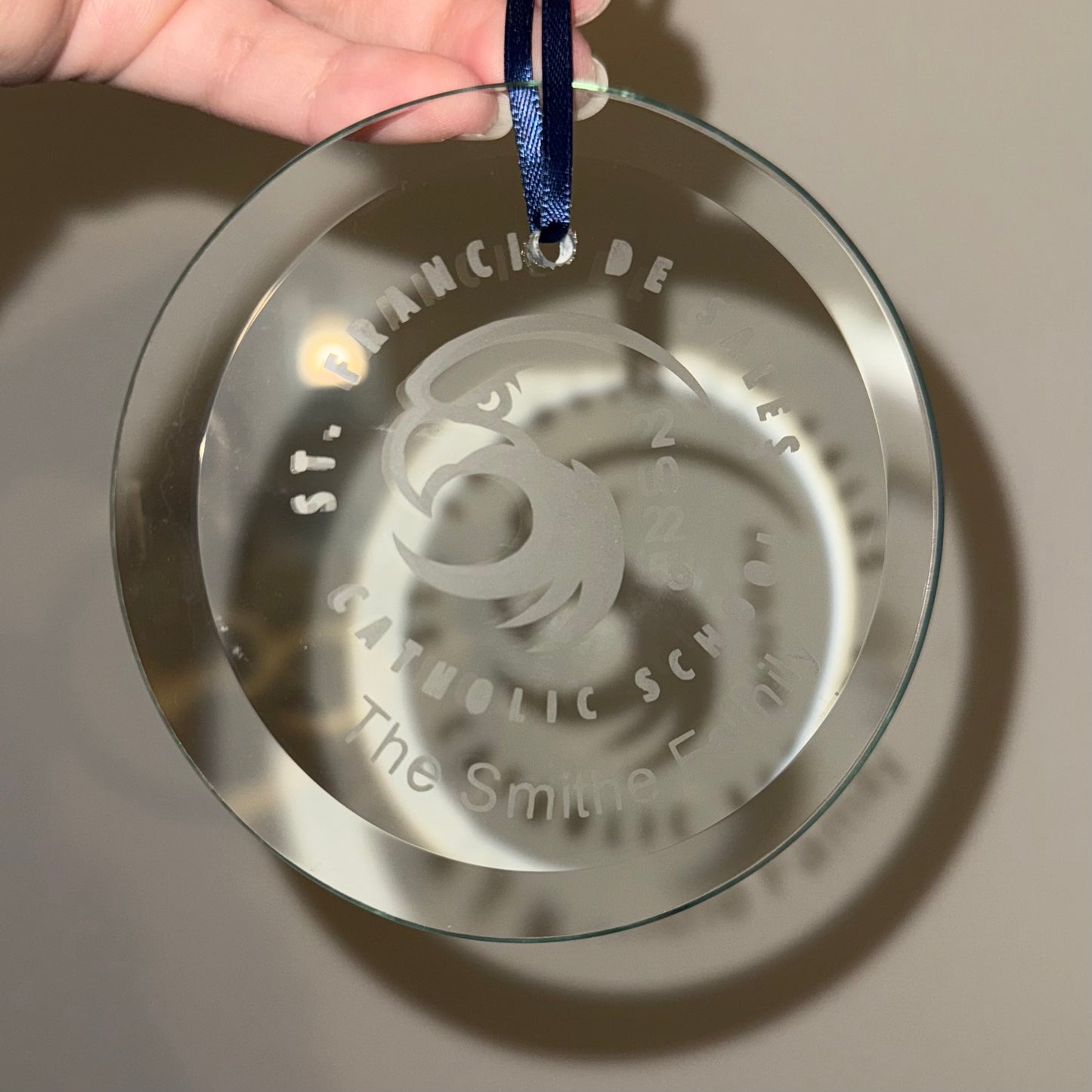 Etched Glass Ornament