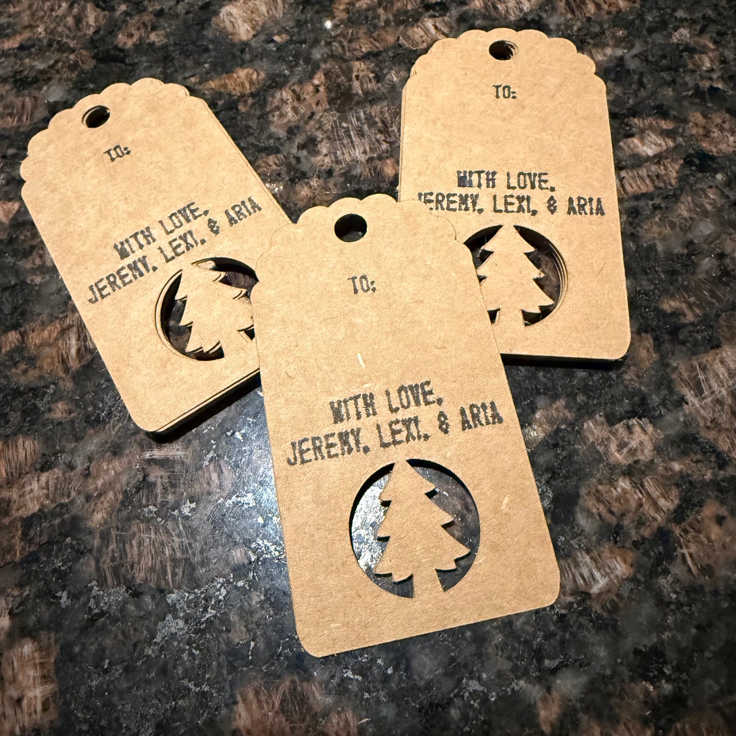 Personalized Cut Out Gift Tags - Set of 10