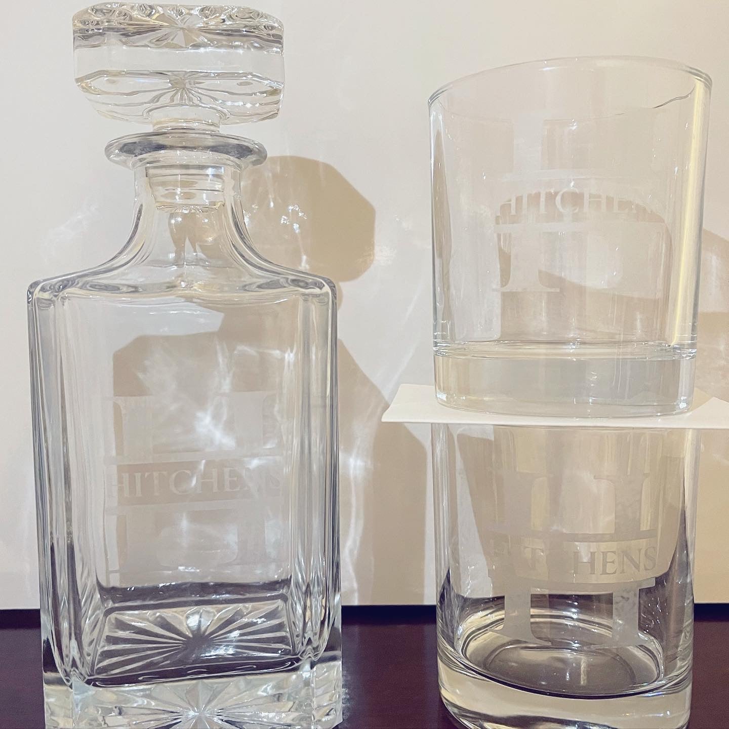 Etched Decanter Set