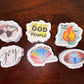 Personalized Stickers - White Background - Set of 10