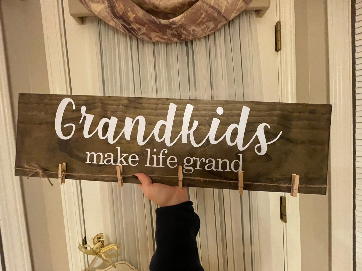 "Grandkids Make Life Grand" Sign